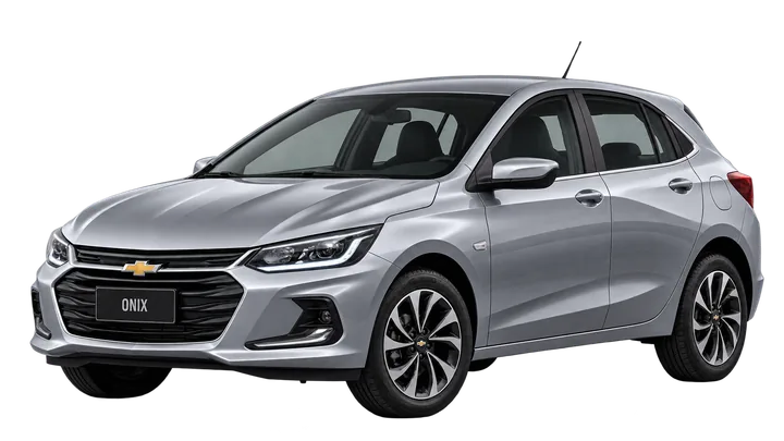 Chevrolet Onix em vista frontal, carro usado nesta página para calcular o seguro do Chevrolet Onix